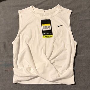 Nike Dri-Fit White Sleeveless Crop Top